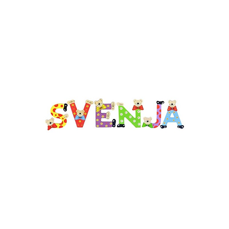 Playshoes Children's Wooden Letters Names Svenja Set – Assorted