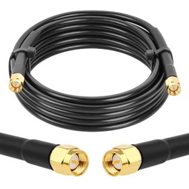 MOOKEERF SMA Male to SMA Male Cable, 10ft RG58 Coax, Low Loss Extension for 3G/4G/LTE/GPS/WiFi Antenna Applications