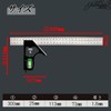 S.fields.inc Right Angle Ruler, 11.8 inches (300 mm) with Level,