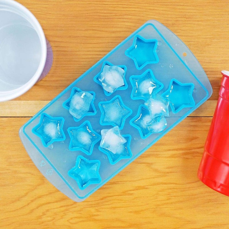 Fairly Odd Novelties Ice Cube Tray, Two Pack, Blue Stars