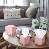 Fourluoo 12 Pack Facial Tissues Cube Boxes Face Box 600