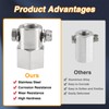 EVRBUL Upgraded Stainless Steel Top Wind Trailer Jack Crank Handle