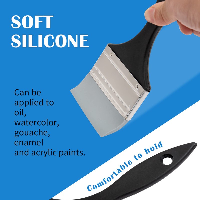 Falling in Art Silicone Paint Brush Set, Lined Edged Flexible