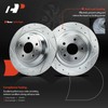 A-Premium 11.89 inch (302mm) Rear Drilled and Slotted Disc Brake