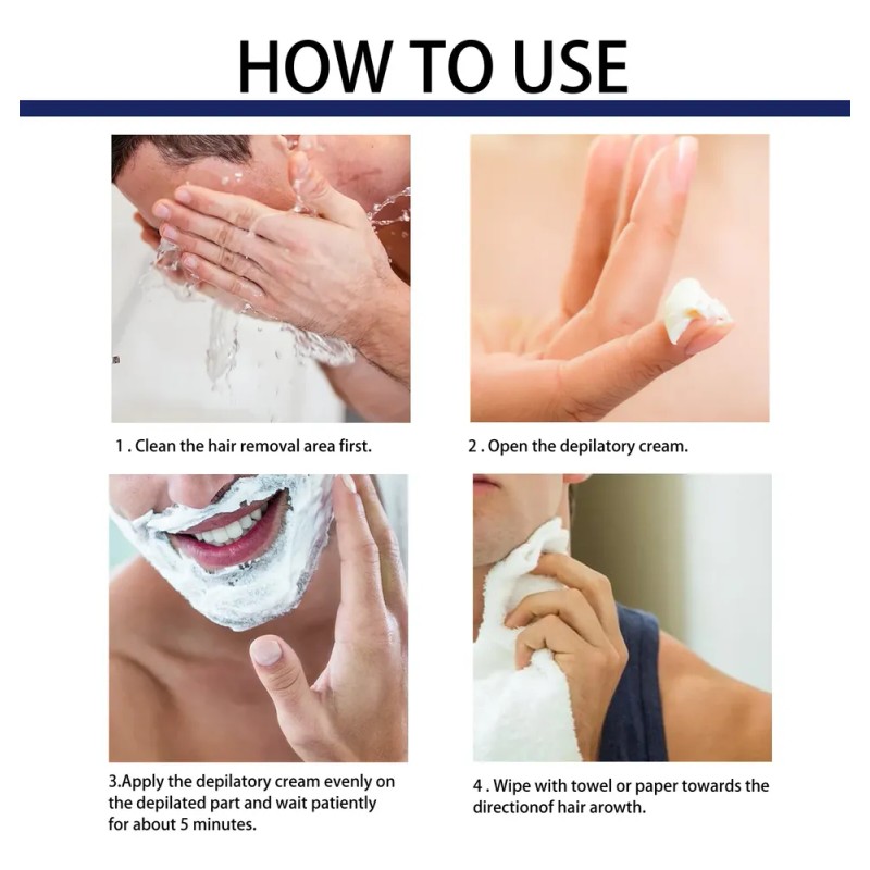 Crema Depiladora Para Barba Y Vello Facial Hombre Eelhoe 60m