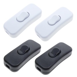 Pack of 4 Toggle Switches 230 V, Cord Switch, On/Off Switch 230 V, Power Switch, Lamp Switch Lamp, Wire Light Switch Socket, Lamp Cable, Cord Switch, Switch Connection Cable