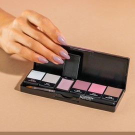 Gelish Cream Gel - Solid Gel Nail Polish, Solid Gel Nail Polish Palette, Cream Gel Nail Polish with Brush, LED Cure, Long-Lasting Soak Off Polish (Put It In Neutral, 1)