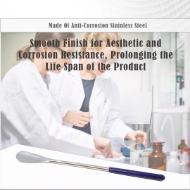 A2Z Scilab Stainless Steel Micro Lab Scoop Flat Spoon Spatula Sampler, Vinyl Grip Handle 7"