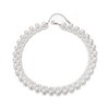 Aleasha Faux Pearl Multi Strand Necklace White Pearl Choker Women