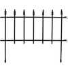 Sunnydaze Roman 9-Foot 5-Panel Steel Wire Border Fence Set -
