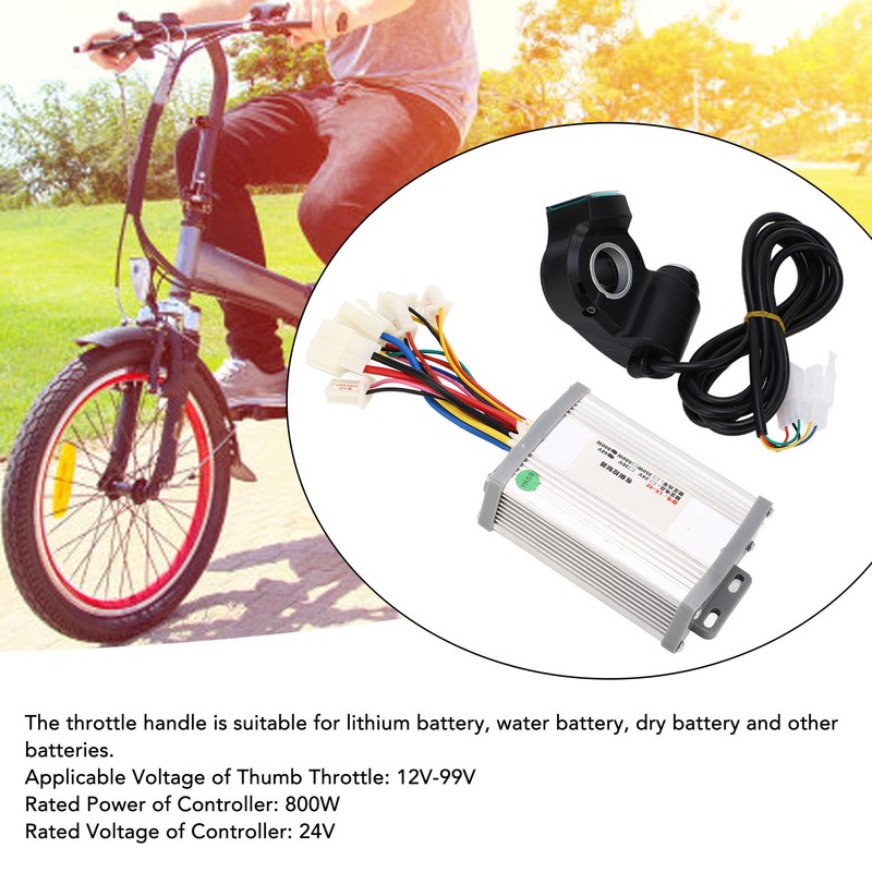 48V 800W Bike Brush Controller Set with Keys Thumb Throttle