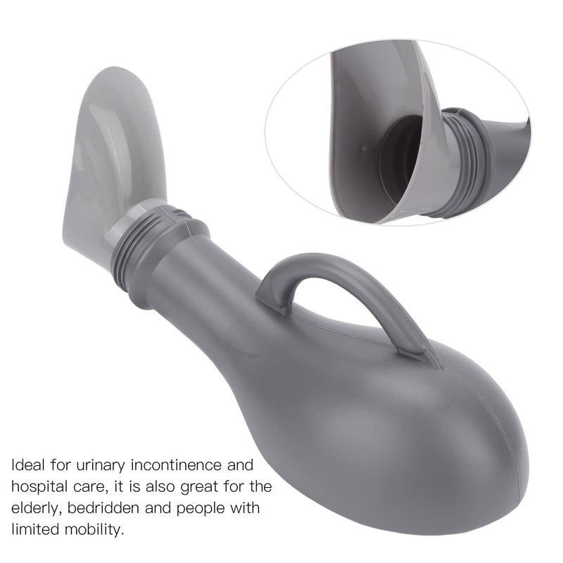 Men's Urine Bottle, Prevent Tipping Tightly Fitted Lid Handle Plastic