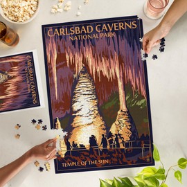Lantern Press 1000 Piece Jigsaw Puzzle, Carlsbad Caverns National Park, New Mexico, Temple of The Sun, Painterly Series