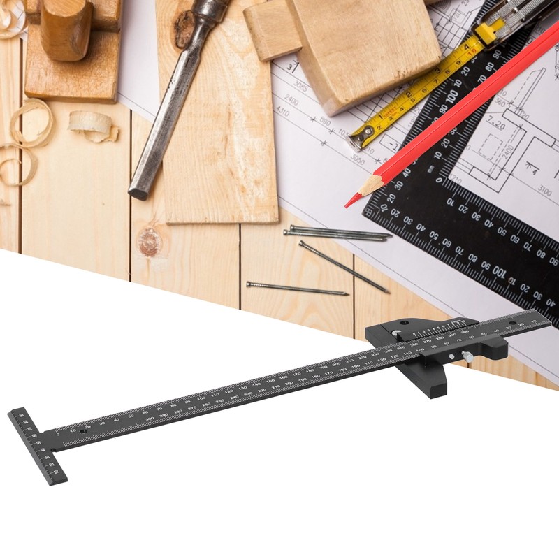 Woodworking Line Ruler Depth Vernier Measuring Caliper Combination Scribe Measure