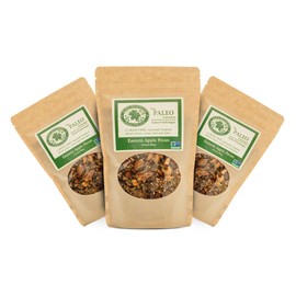 Maple Nut Kitchen Eastern Apple Pecan Paleo Granola 3 Pack – Grain Free, Vegan, Gluten Free, No Sugar Added, Low Carb Granola with Pecans, Pumpkin Seeds & Dried Apples – Oat Free, Healthy Cereal