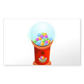 CafePress Gumball Machine Sticker Rectangle Bumper Sticker Car Decal