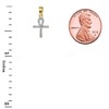 Exquisite 10k Yellow Gold Mini Diamond Ankh Cross Pendant