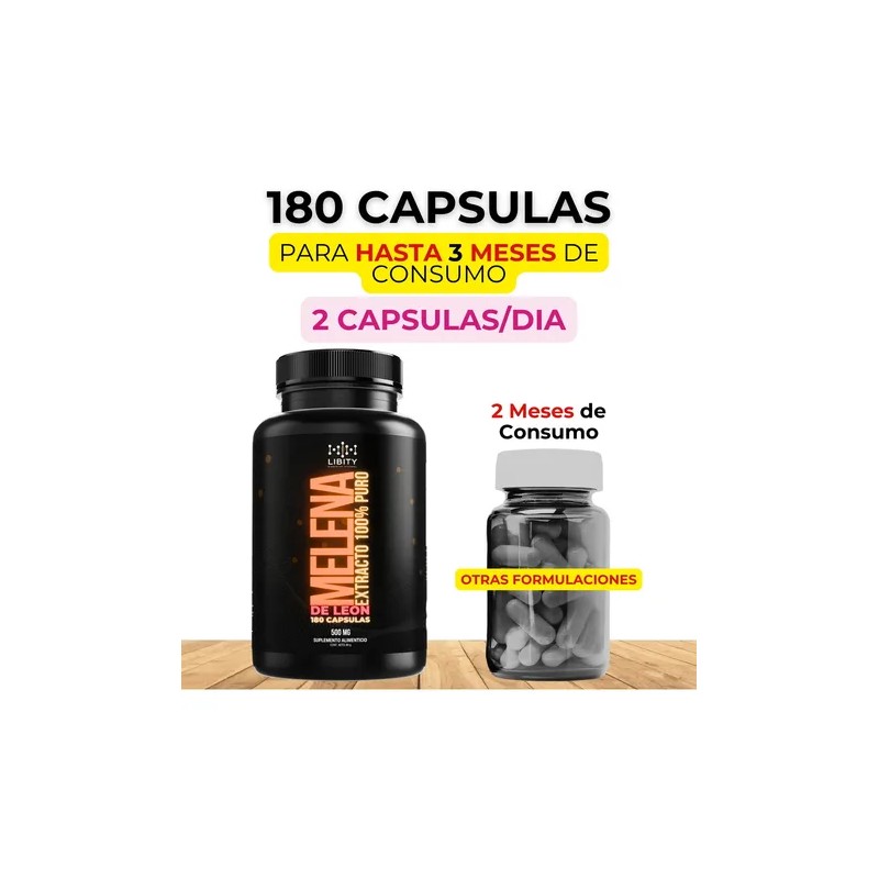 Melena De Leon Extracto 100% Puro - 180 Capsulas