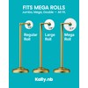 Brushed Gold Toilet Paper Holder Stand Freestanding, Weighted Base, 22
