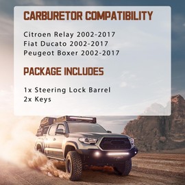 Asical Ignition Switch with 2 Keys Suitable for Boxer for Ducato Car Accessories Part Number 1348421080 4162.HN 1371429080, 1348421080, 61000530K