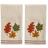 Fall Leaves Hand Bathroom Towel Set, 100% Cotton, 16 x