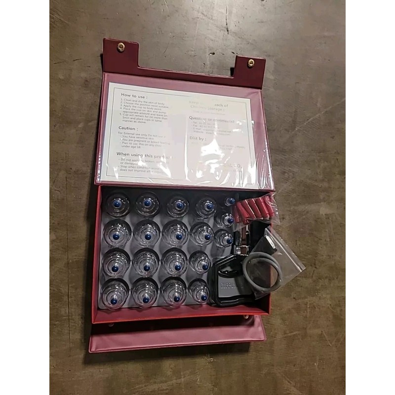 Hansol Buhang Massage Professional Cupping Therapy 19pcs Set with Suction