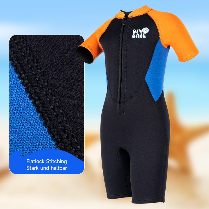 Children's Neoprene Shorty Wetsuit Shorty 2.5 mm Wetsuit Boys Front