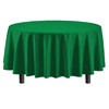Exquisite 4-Pack Emerald Green Plastic Table Cloth - 84-Inch Round
