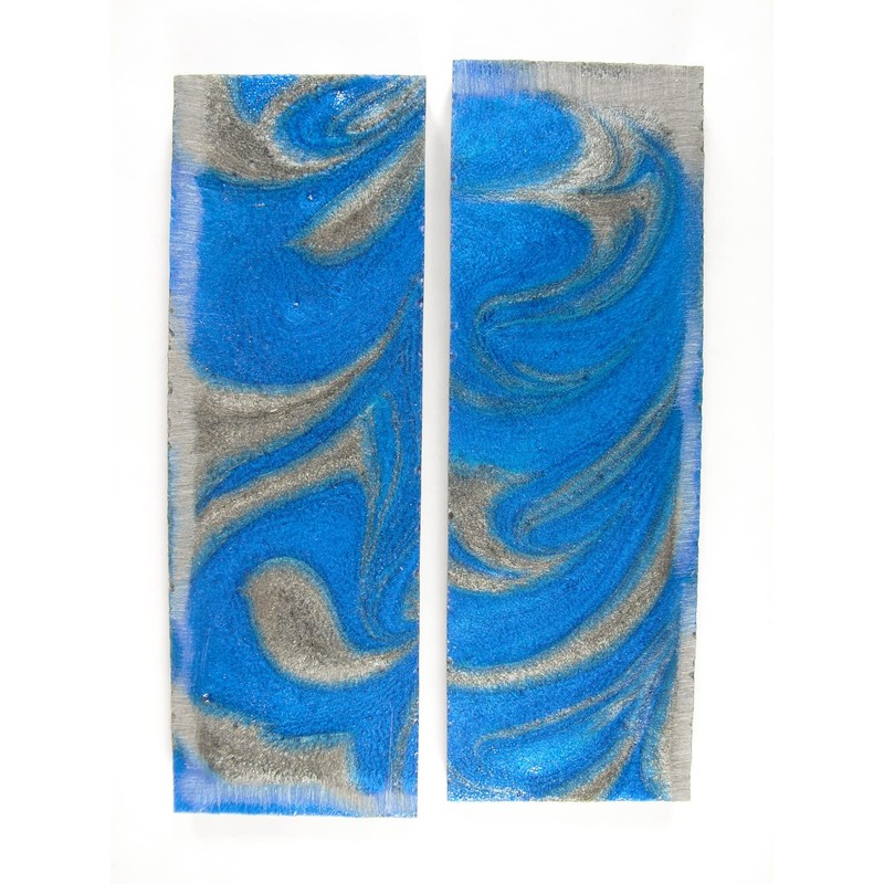 Silver & Blue Pearl Knife Scale Sets