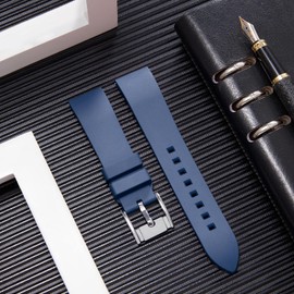 BINLUN Silicone Watch Bands Quick Release Fluororubber Watch Straps 19mm 20mm 21mm 22mm 24mm Rubber Smartwatch Replacement Band Sport Watchbands for Men Women Black/Brown/Blue/Red/Green/Orange