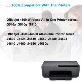 KCMYTONER 901 XL Remanufactured Ink Cartridge Replacement for HP 901XL Compatible with Officejet 4500 J4680 J4580 J4550 J4550 J4540 J4500 J4680c G510n G510g G510a Printer(6 Black)