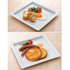 Kuriyama K-1291 Square Dish Separate, White, 9.3 x 9.8 x