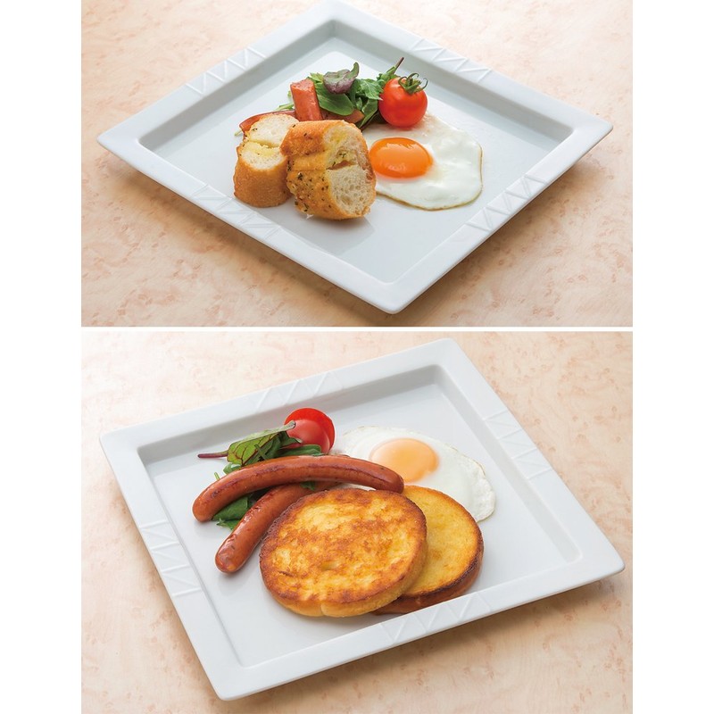 Kuriyama K-1291 Square Dish Separate, White, 9.3 x 9.8 x