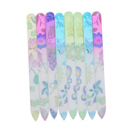 FRCOLOR 8pcs Glass Nail Files Professional Nail Buffer Manicure Tools Travel-Size