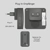 ELRO DB3000 Wireless Doorbell Set, Plug-in Receiver for Socket, Waterproof,