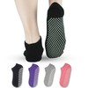 Pilates Yoga Non Slip Skid Socks - Elutong 4 Pack