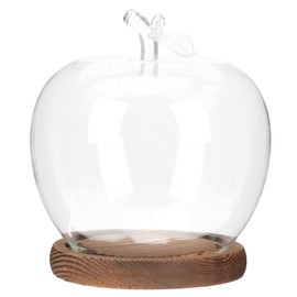 Beavorty Glass Dome Display with Antique Wood Base for Crafts Protective Cover for Home and Collectibles Elegant Showcase for Tabletop Decoration