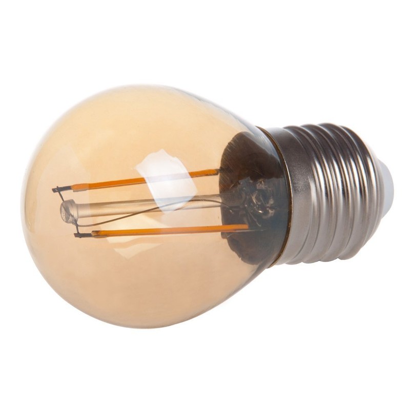 HERO-LED G16-DSGT-2W-WW22 Dimmable Gold Tint G16 E26/E27 2W Edison Style
