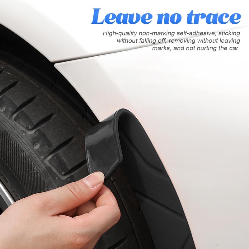 BESULEN 2PCS Car Wheel Tire Eyebrow Strips, Auto Fender Flare