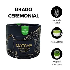 Matcha Ceremonial Orgánico Premium 50 g – Grado Ceremonial de Alta Calidad | Hecho con Hojas Jóvenes | 100% Puro, Vegano y Certificado