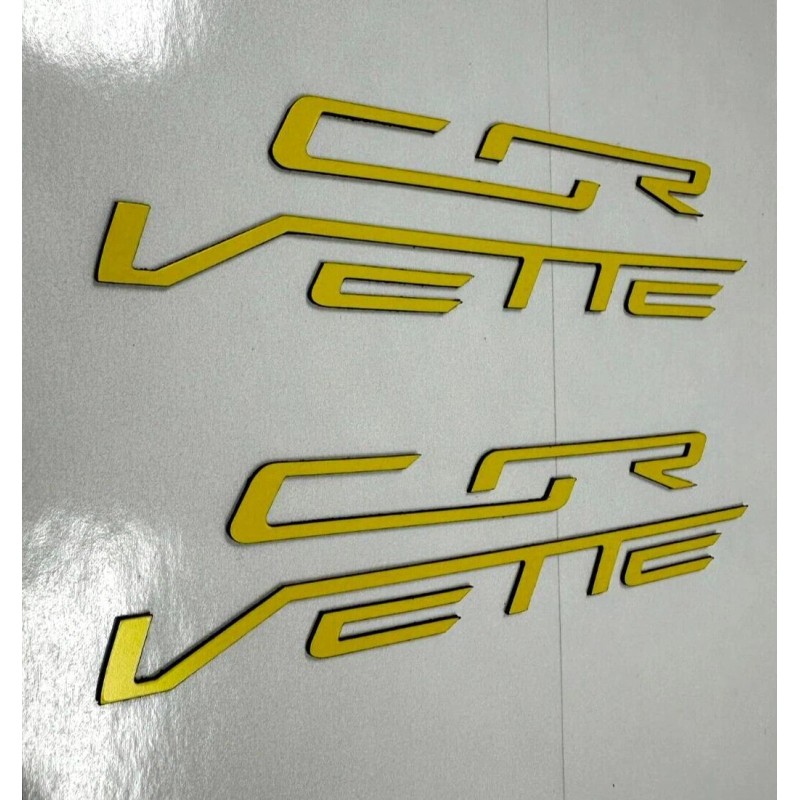 Advanced Trims YELLOW C7 Engine Cover Plastic Letters Set For
