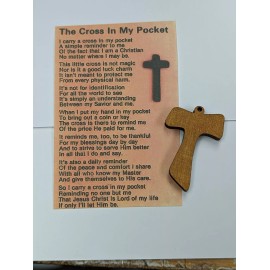 LOT of 10 The Cross In My Pocket poem card with a Wooden TAU cross
