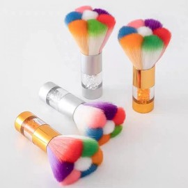 [Overseas] Nail Dust Brush Nail Tool Nail Cleaning Brush Diamond Colorful Brush Makeup Brush 30 Large Gold 7-Color Rainbow Brushes 4ea