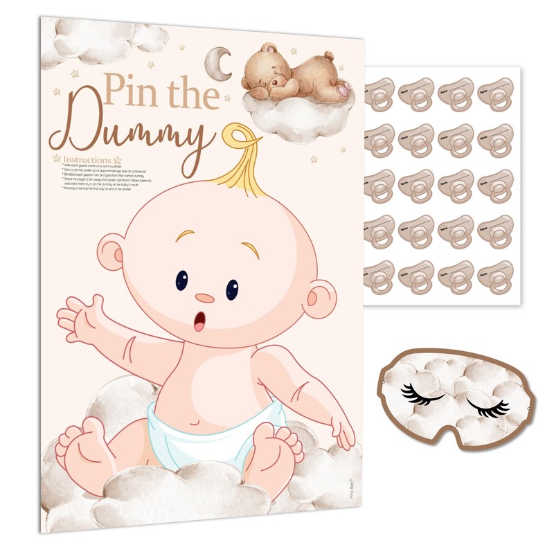 Pink Bee Parties Pin The Dummy Game in Teddy Bear