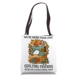 Vintage Floral Sewing Machine For Sewing Quilting Friends Tote Bag