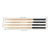 2 Pairs Drum Mallet 5A 7A Wood Drumstick Wooden Drum