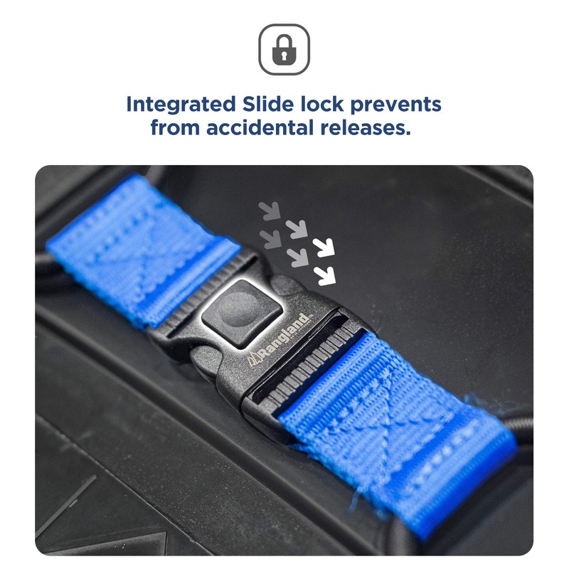 (2 Pack) Encased Trash Can Lock, Bungee Cord Heavy Duty