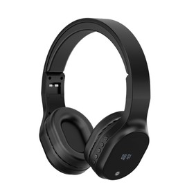 T.TAOMI FM Radio Headphones, Wireless Radio Headset for Mowing,Cycling,Jogging,Portable Radio with 400mAh Rechargeable Battery,LED Display Easy to Use, 3.5mm Jack, Gifts for Seniors Elderly(Black)