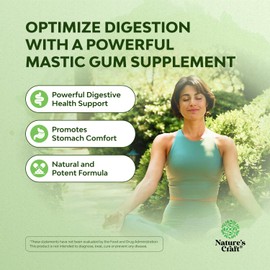 High Strength Mastic Gum Capsules - Herbal Digestion Supplement Providing Upset Stomach Relief for Adults - Vegan Non-GMO Gluten Free & Made in US GMP Facility - Gentle & Soothing (90 Servings)