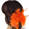 Basic Sense Large Feather Scrunchie, Orange